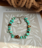 دستبند فیروزه وچشم ببر