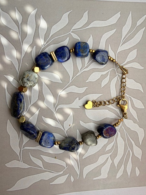 Bracelet | Lapis Lazuli Stone | Tumbled | Necklace