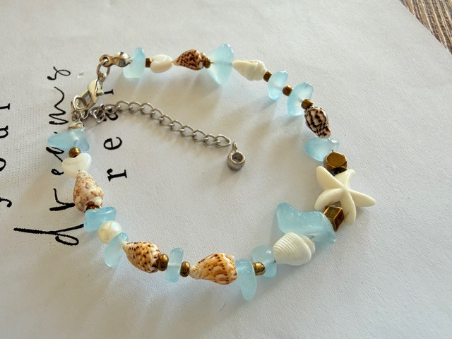 Bracelet | Aquamarine | Natural Shell | Jan | Feb| Mar | Apr| May
