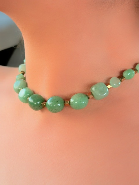 Necklace | Jade Stone | Peridot | Aventurine | May | August | February | September | July | June | Grade 1 Stainless Steel Chain & Findings | Colorfast | Hypoallergenic